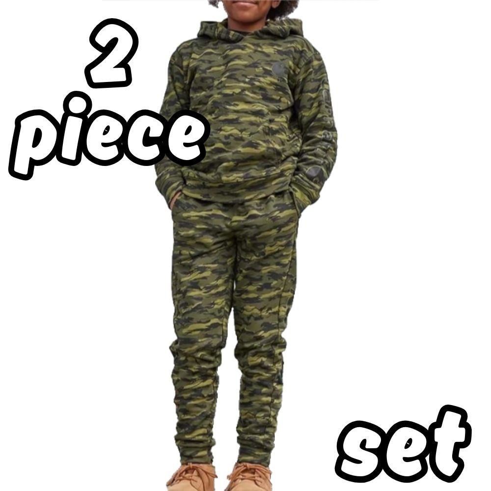 2 PIECE SET - Carhartt Boys' Size L - Camo Camouflage Hoodie & Sweatpants